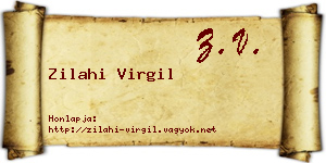 Zilahi Virgil névjegykártya
